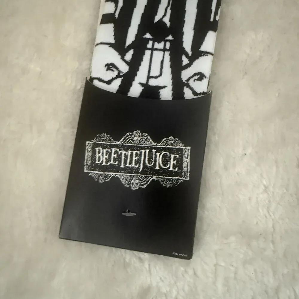 Beetlejuice 360 Men's Character Crew Socks Size 10-13 Gift  Movie Halloween Fans